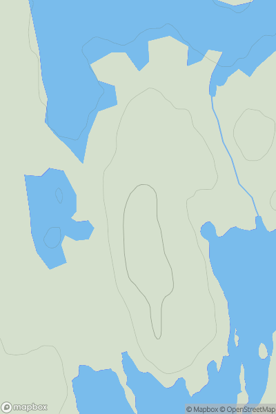 Thumbnail image for Eilean Mor [Lewis and Nearby Islands] [NB217221] showing contour plot for surrounding peak
